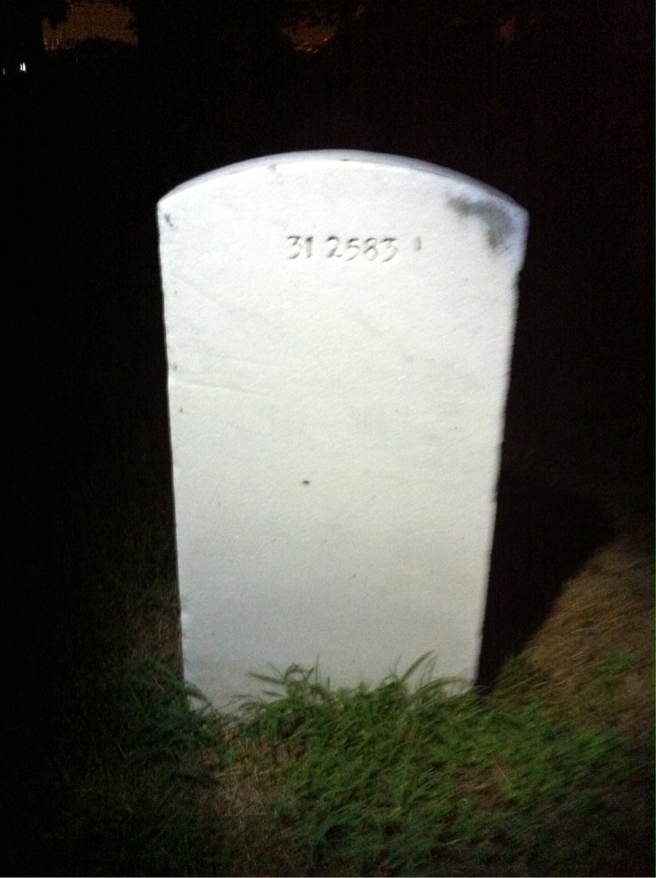 Back of headstone — Albert W Smith