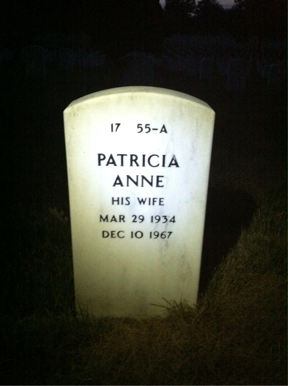 Back of headstone — Virgil Englert