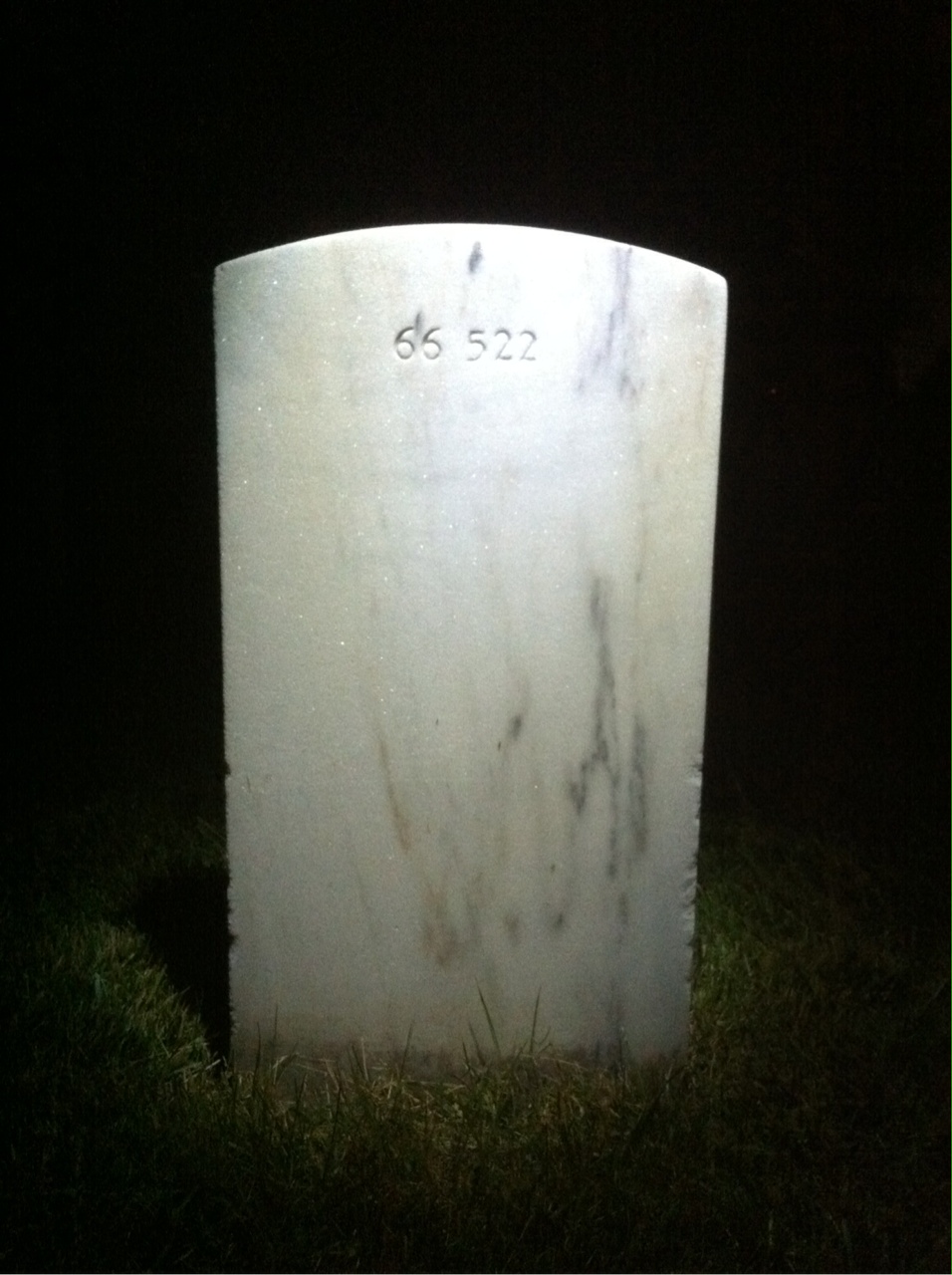 Back of headstone — William Sword