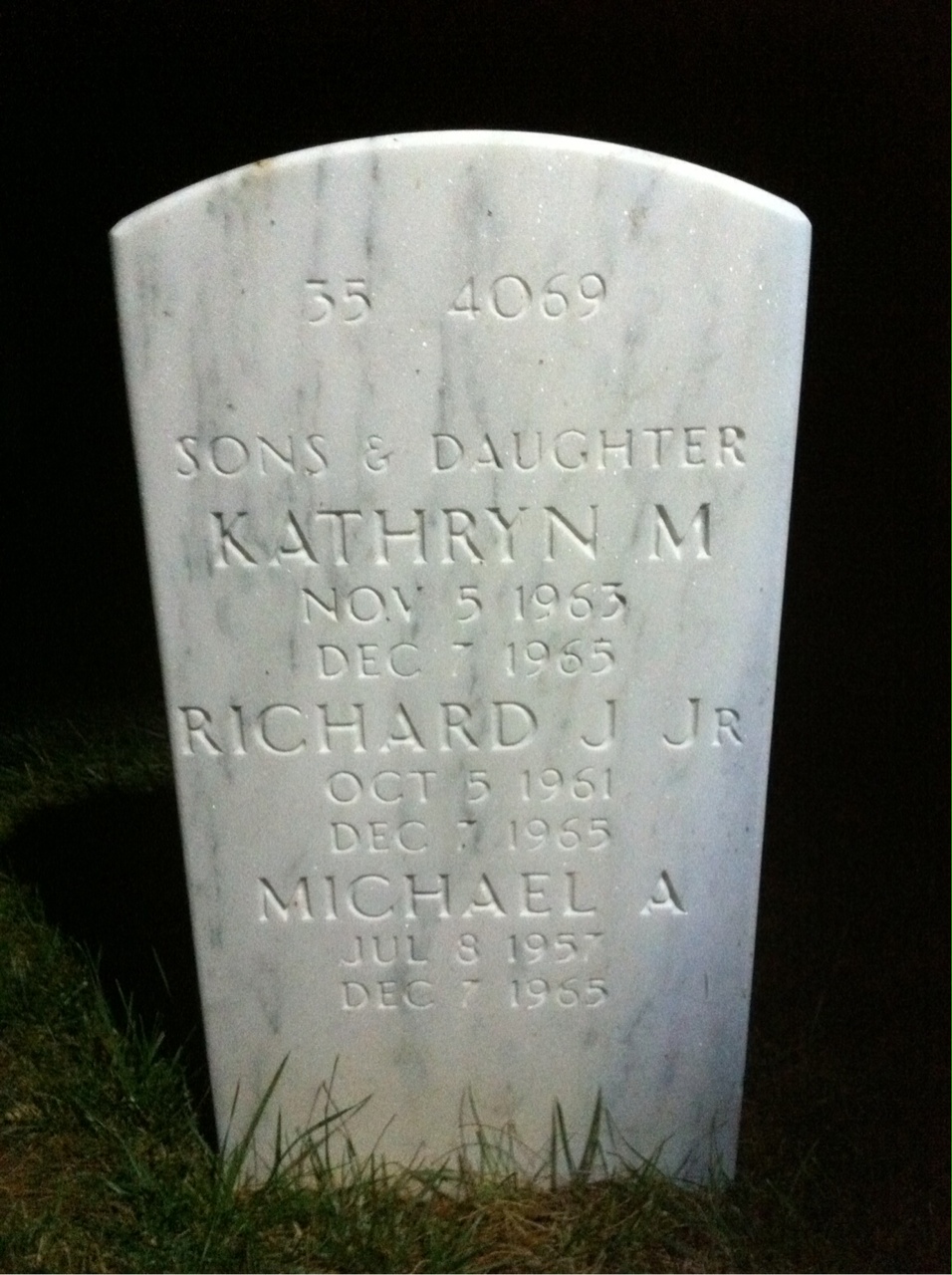 Back of headstone — Richard Folk