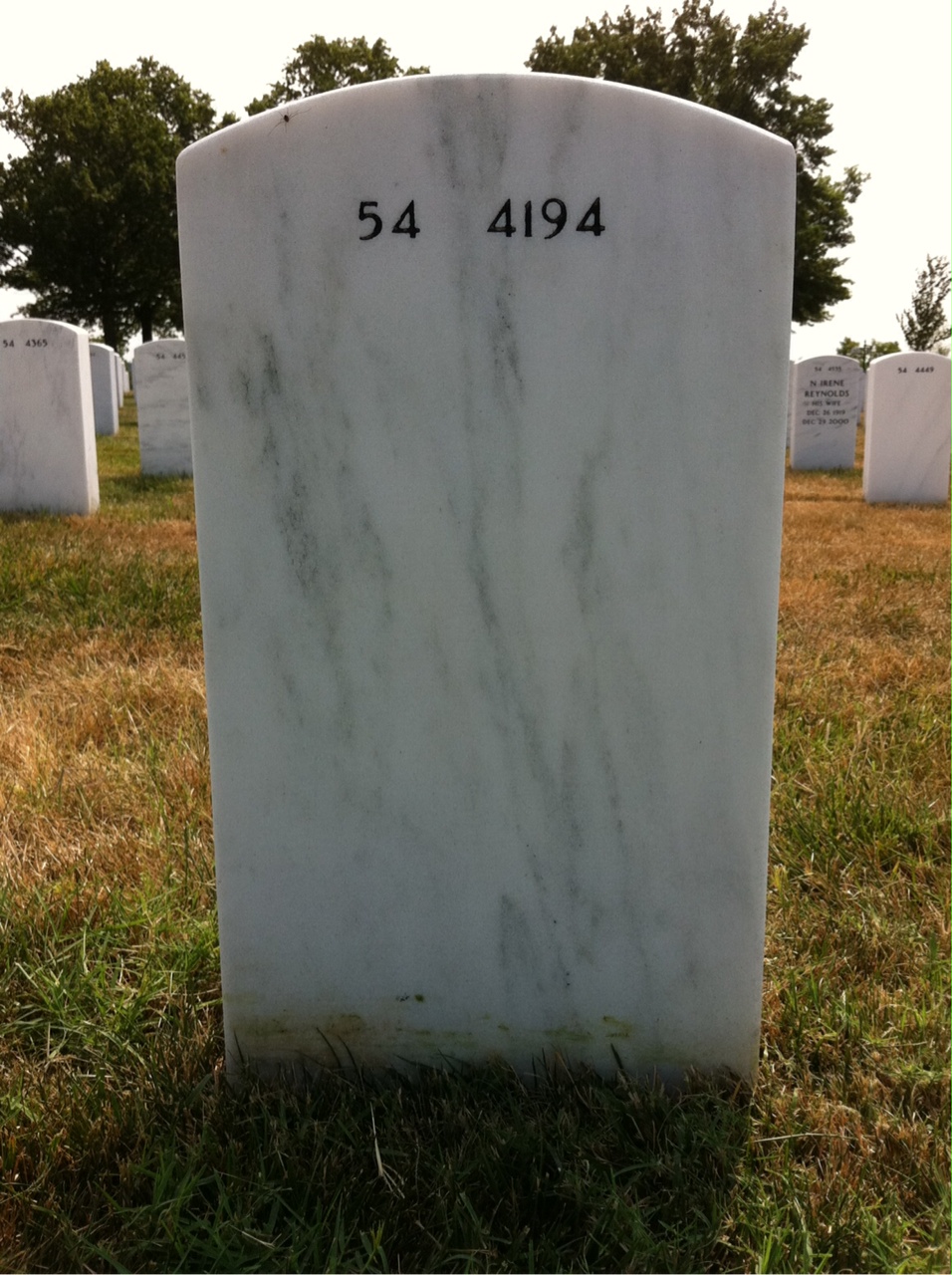 Back of headstone — Richard Montalvo