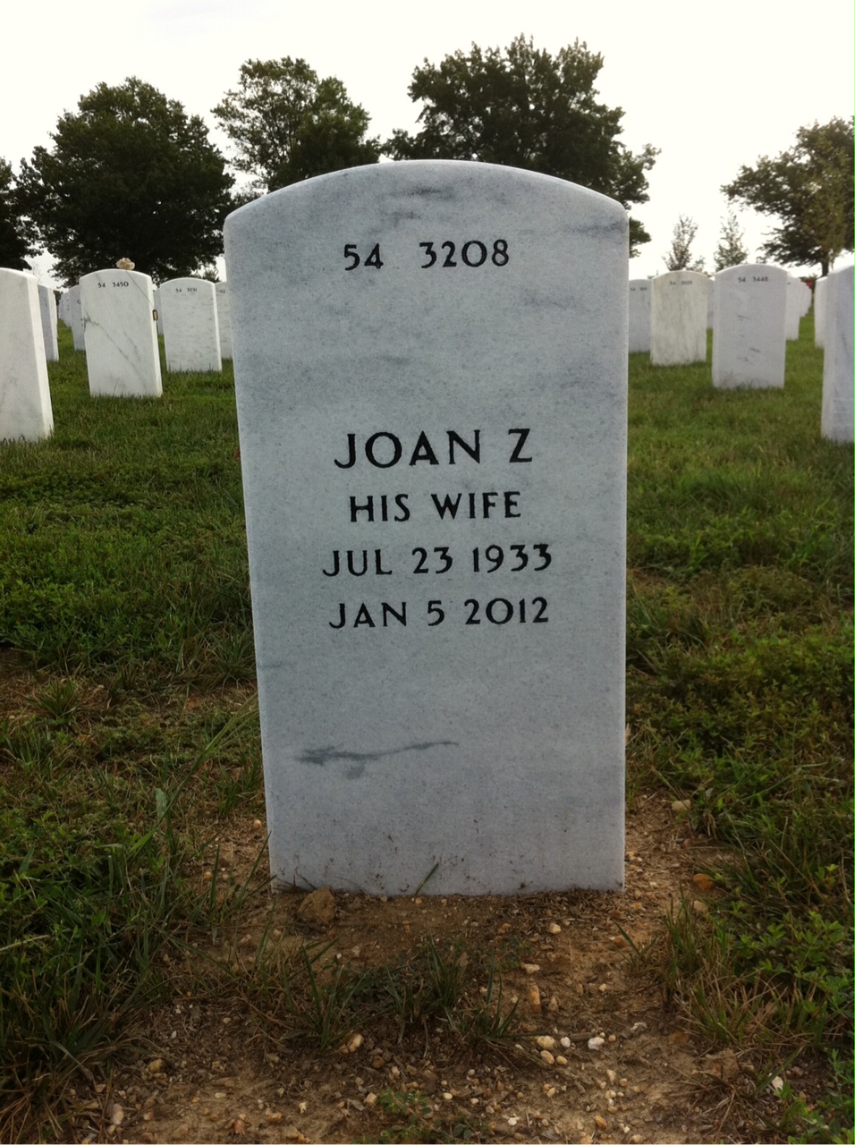 Back of headstone — Chester Mack