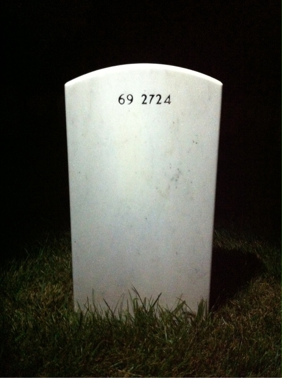 Back of headstone — George Addison