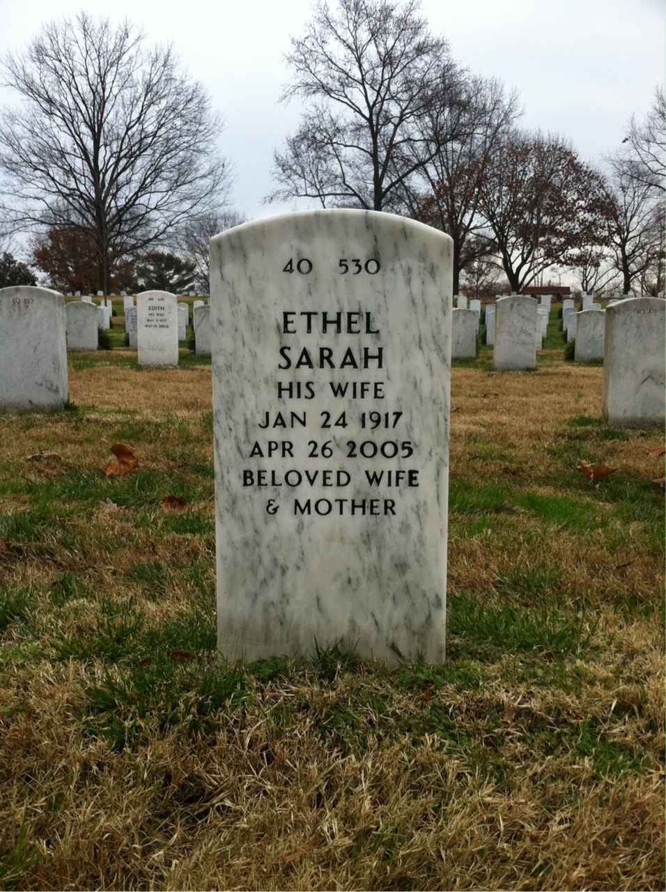 Back of headstone — George Bye