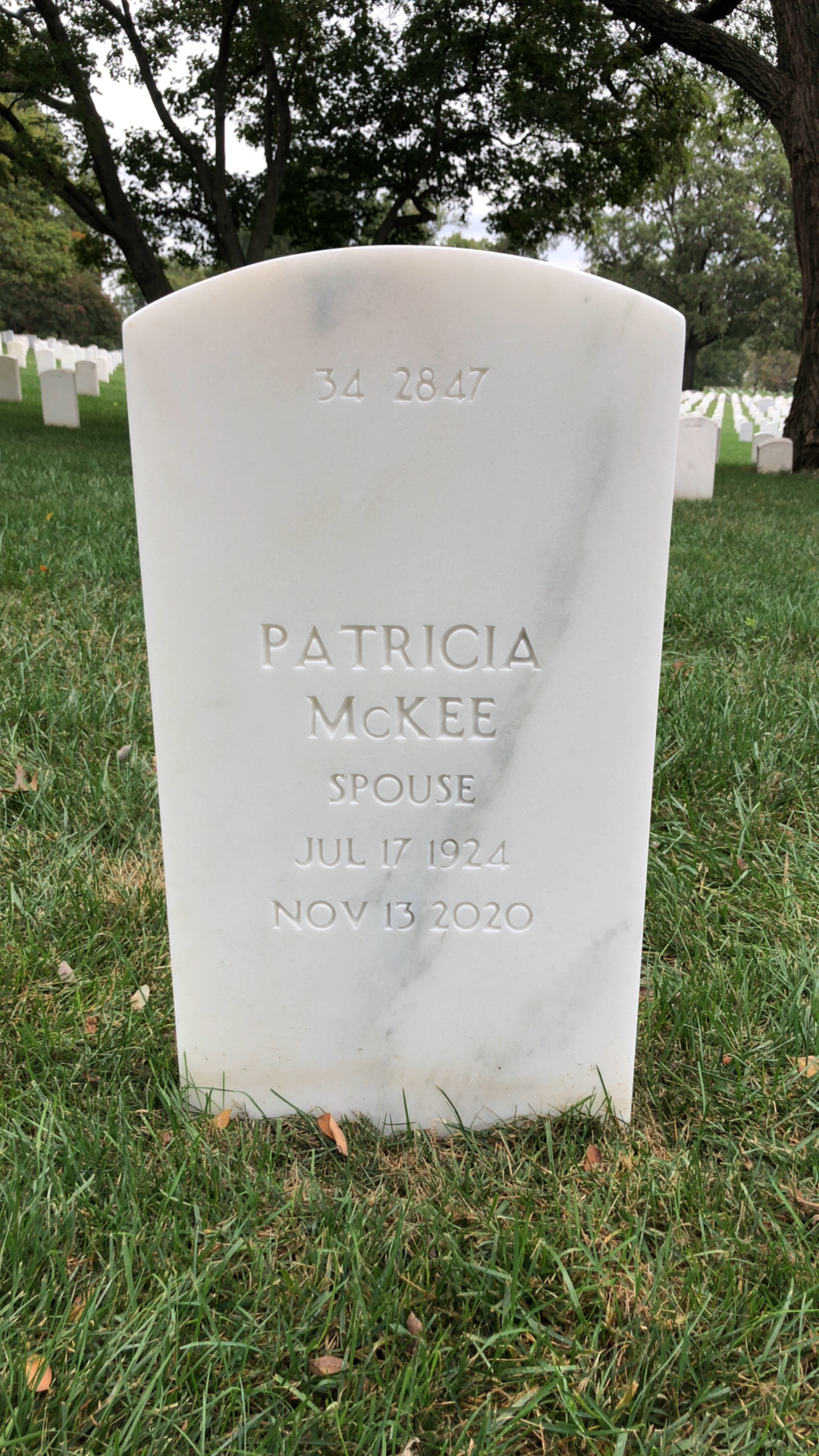 Back of headstone — Herbert Beckington