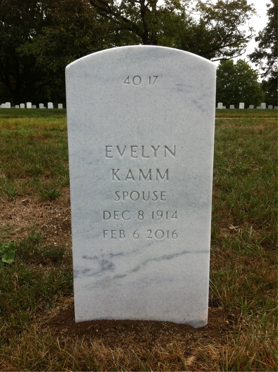 Back of headstone — Eugene Spencer