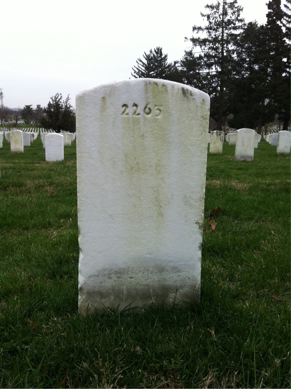 Back of headstone — Raymond Mosier