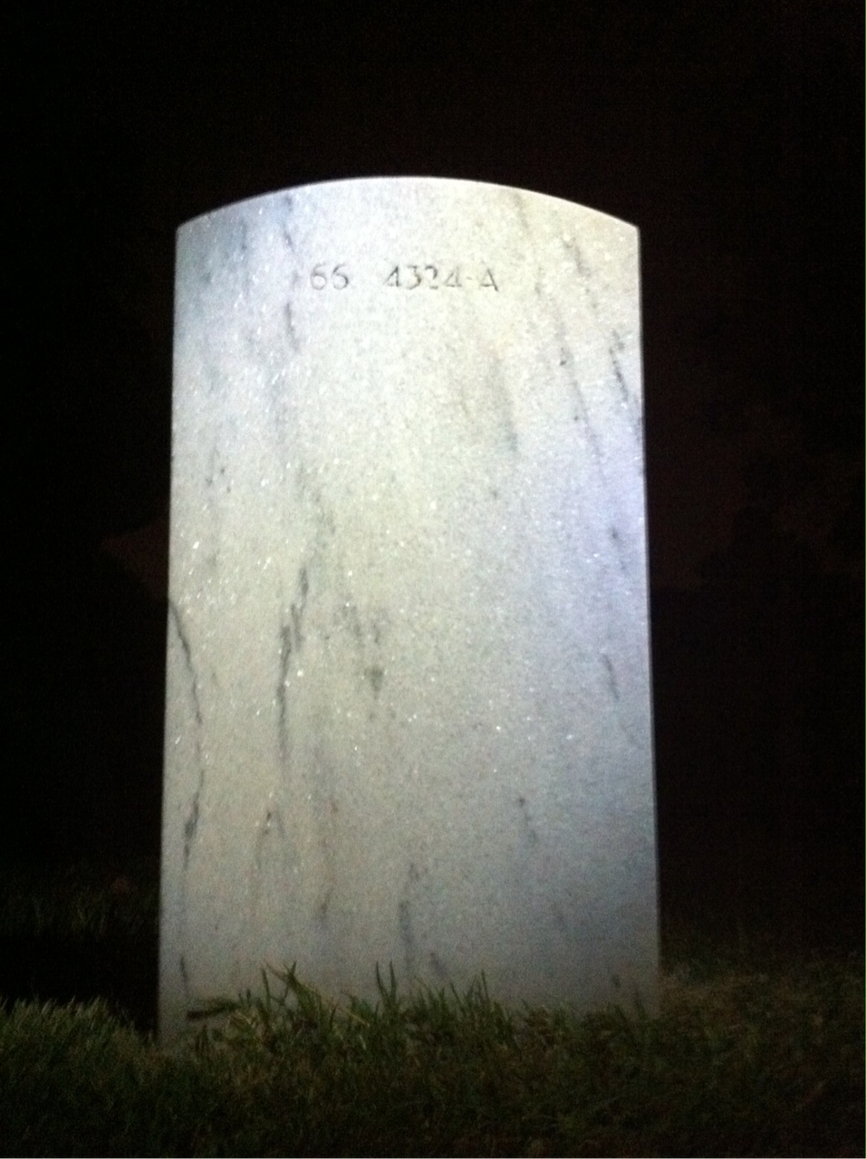 Back of headstone — William O'Connor
