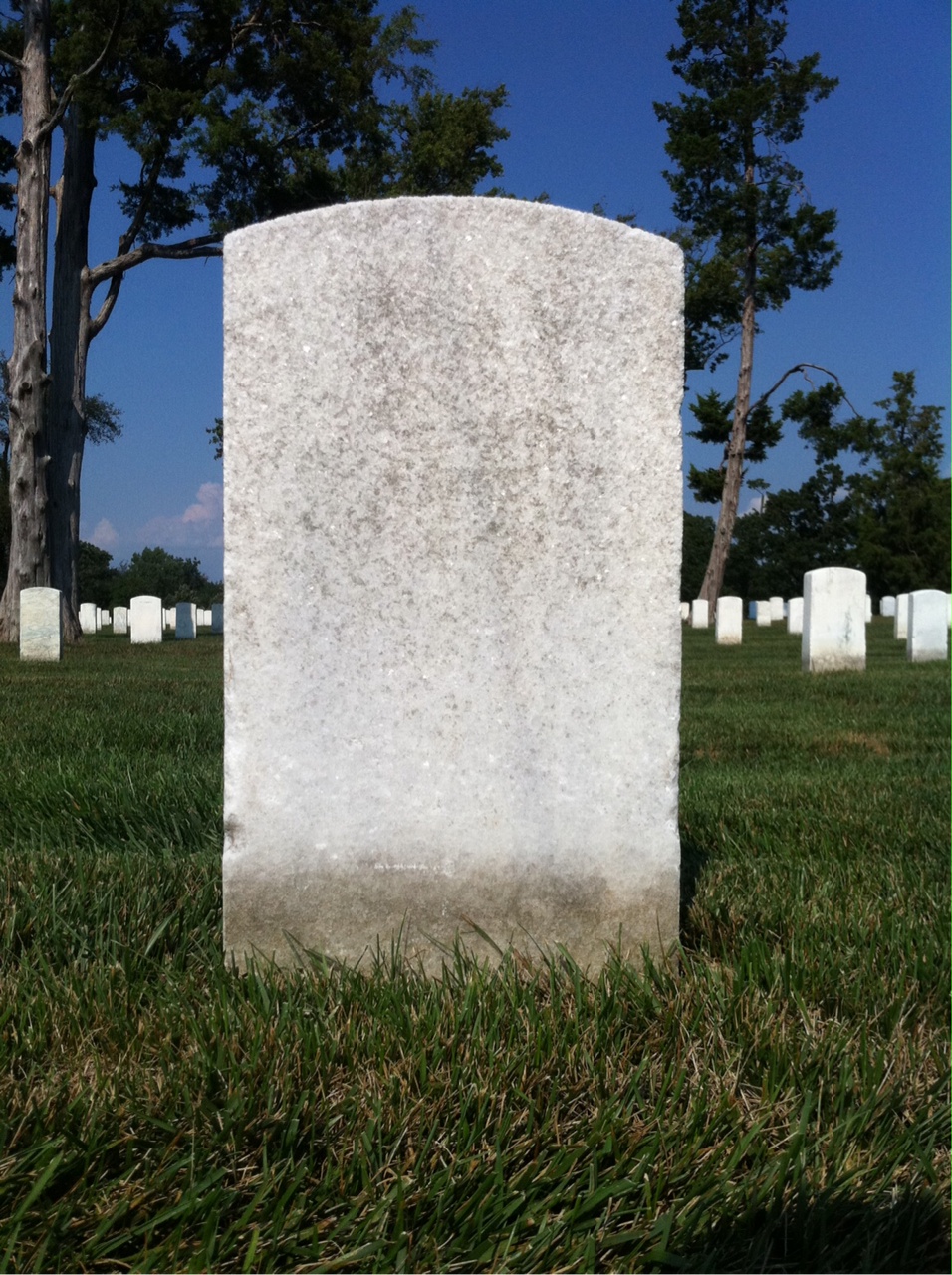 Back of headstone — Henry Morgan