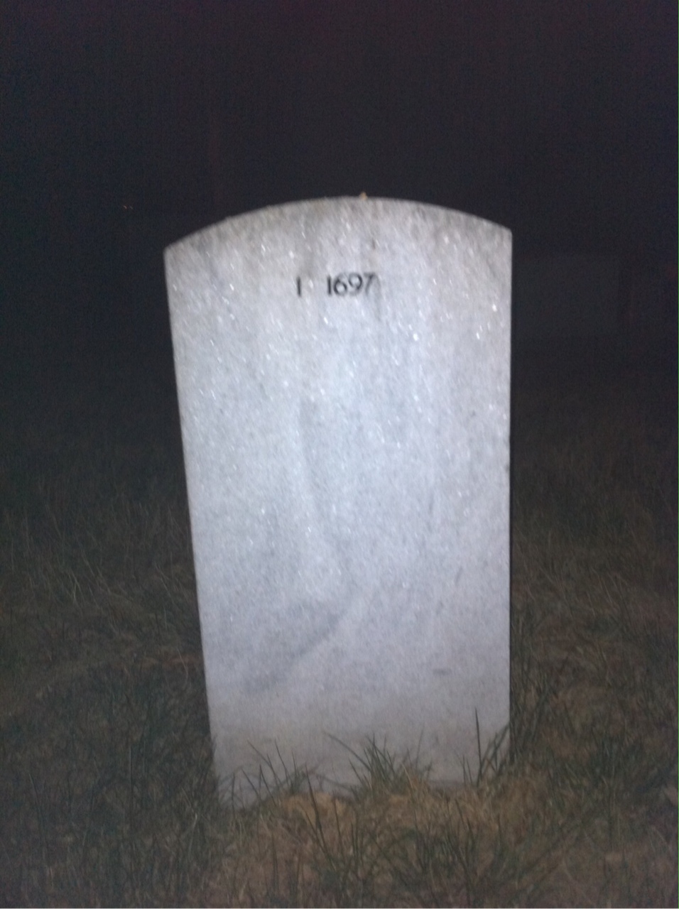 Back of headstone — Jay Mullins
