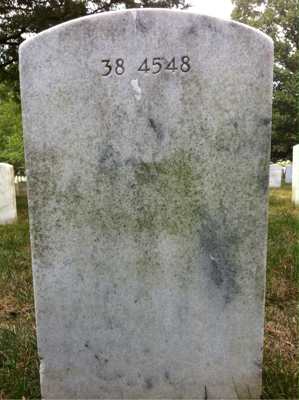 Back of headstone — George Morgan