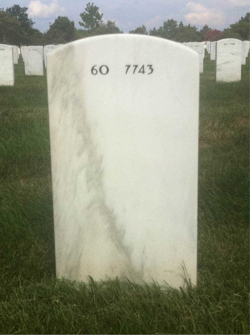 Back of headstone — Howard Moore