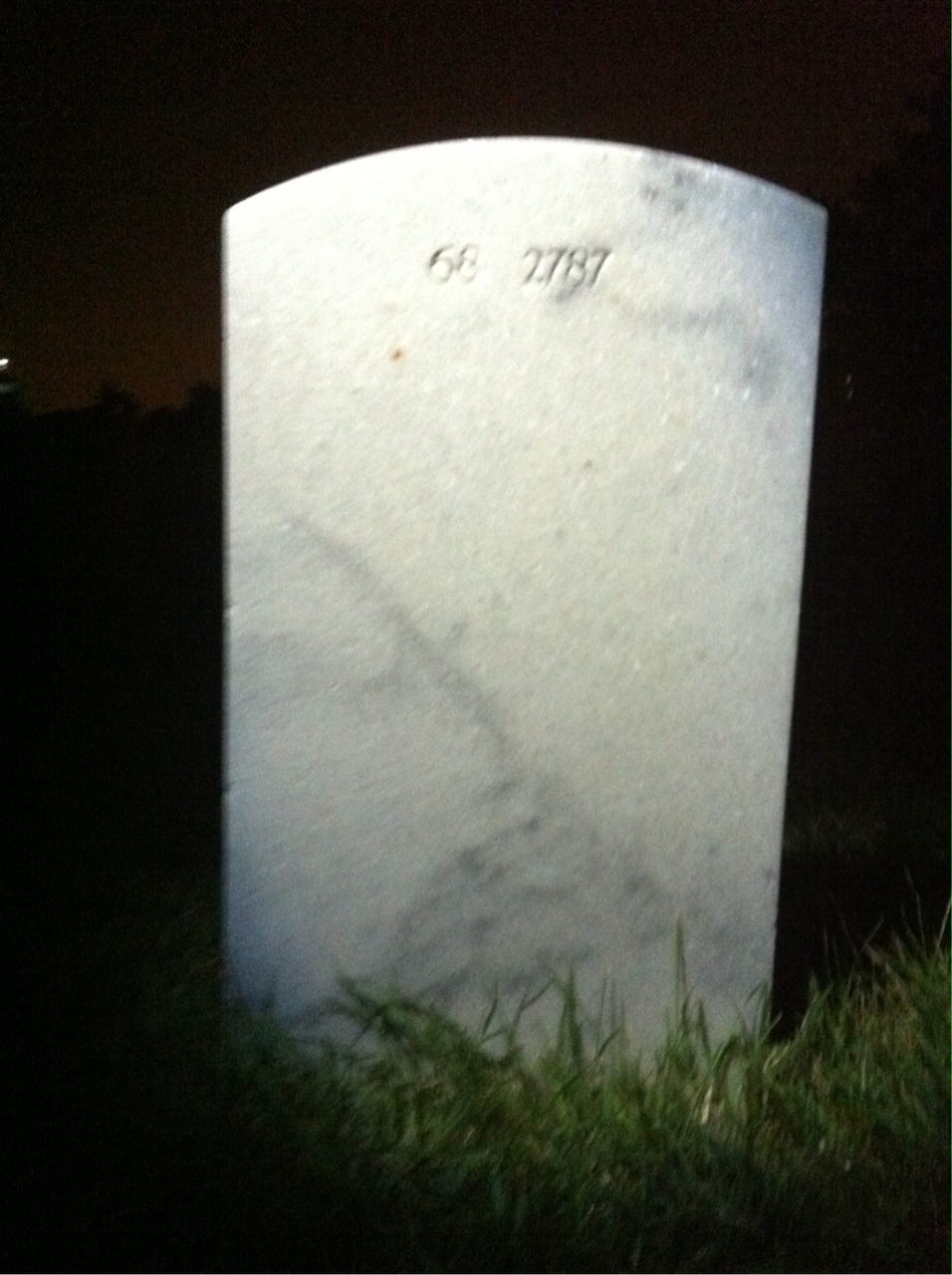 Back of headstone — John Musser
