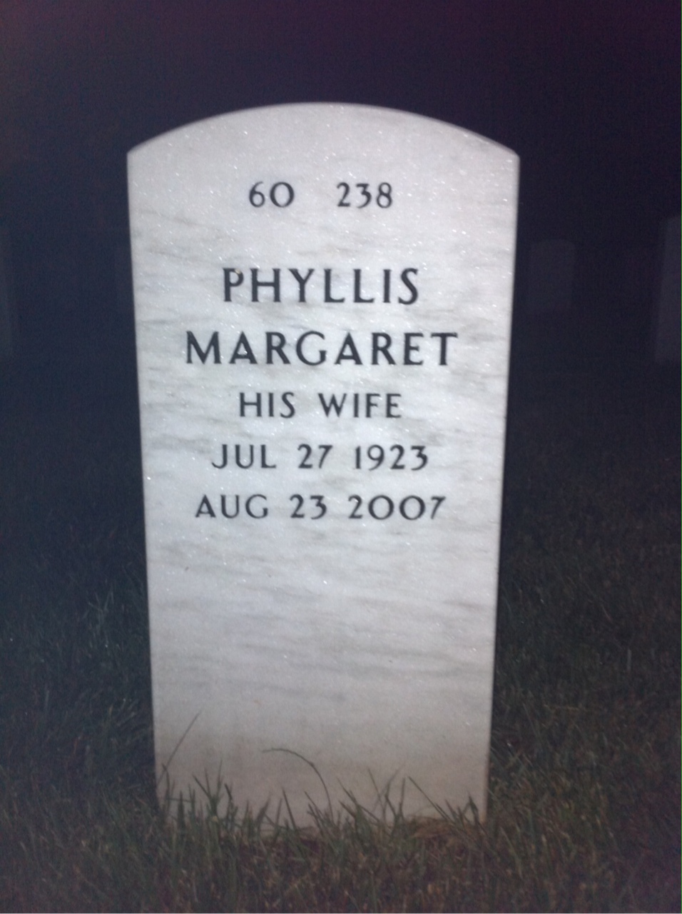 Back of headstone — Harry Starnes