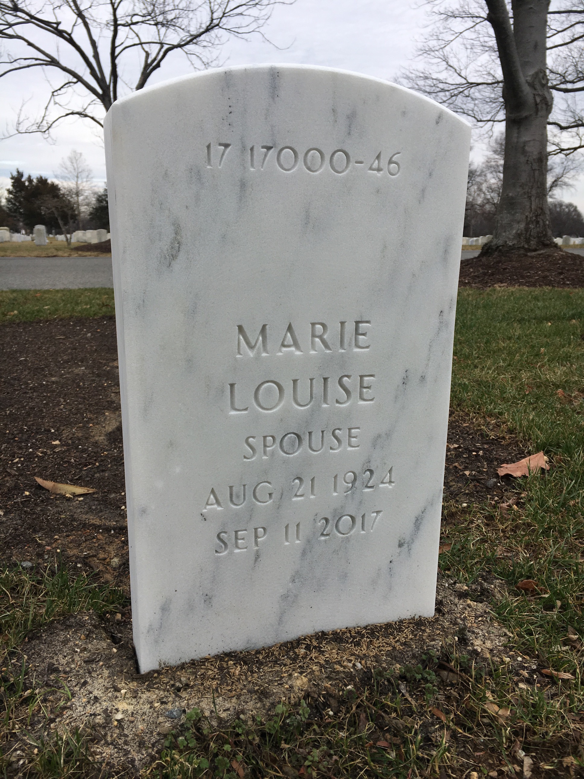 Back of headstone — George Kaseman