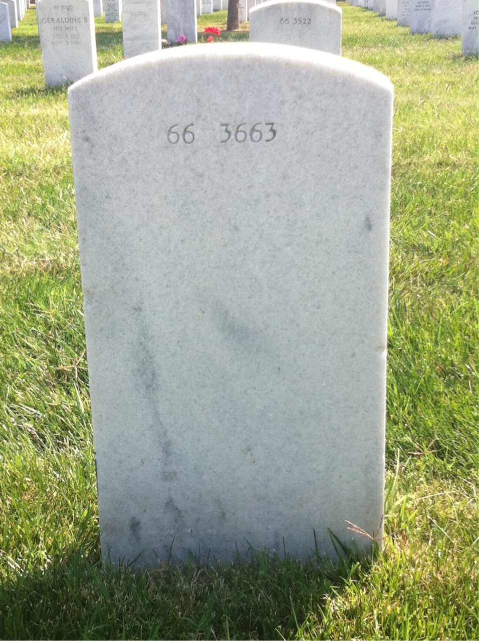 Back of headstone — Thomas Philip Krupenevich