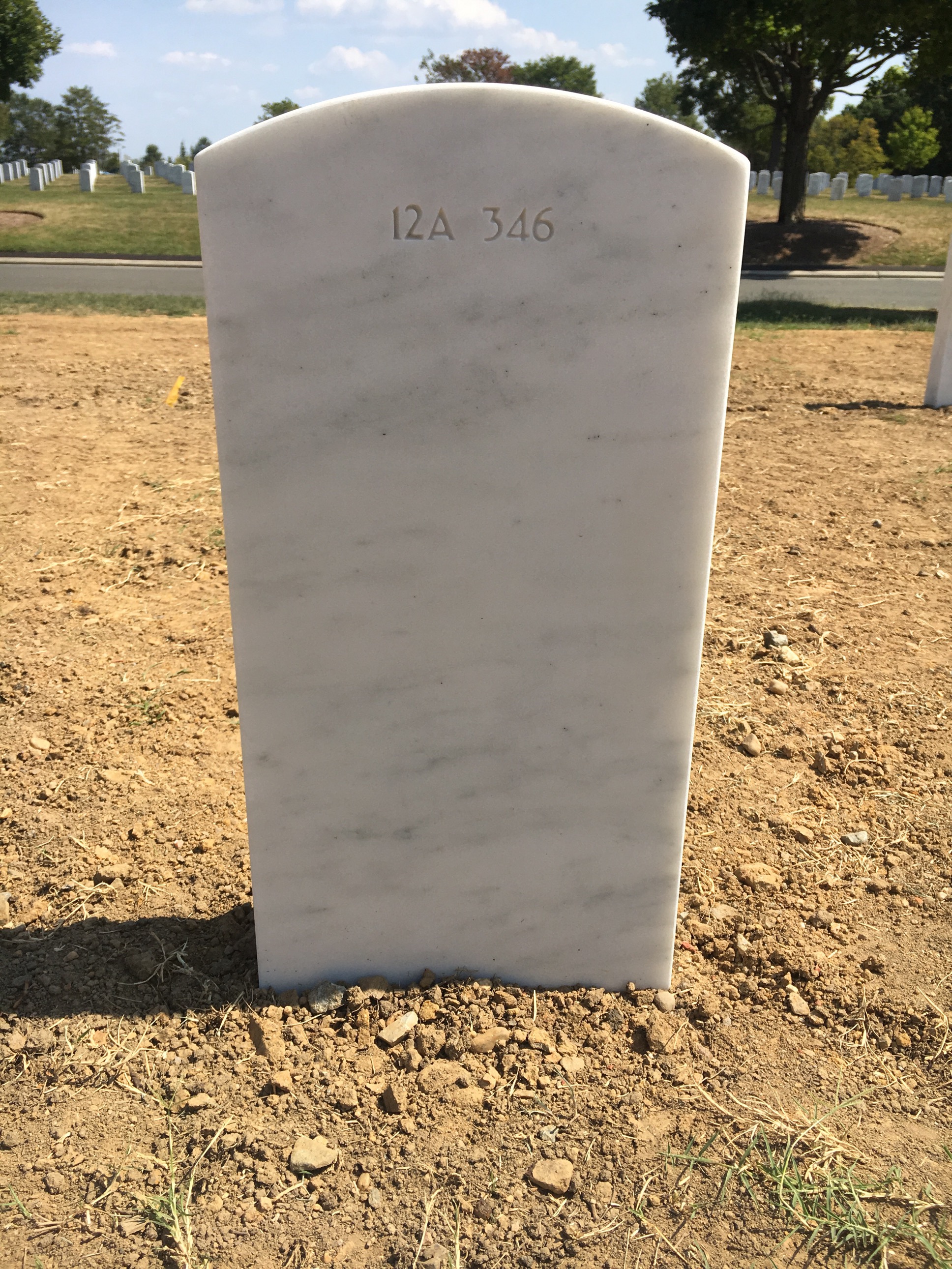 Back of headstone — Lonnie Adams