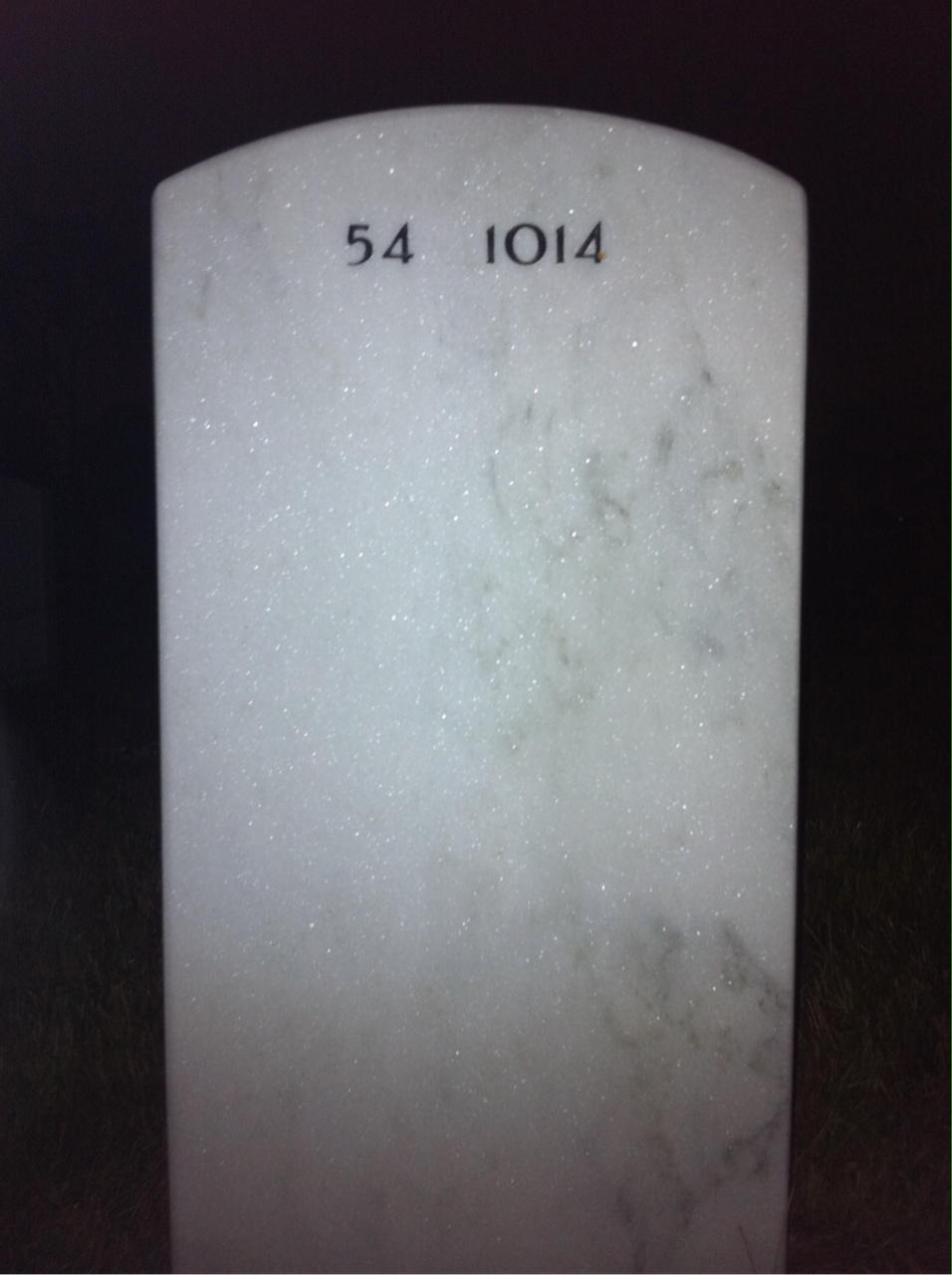 Back of headstone — Arthur Schroeder