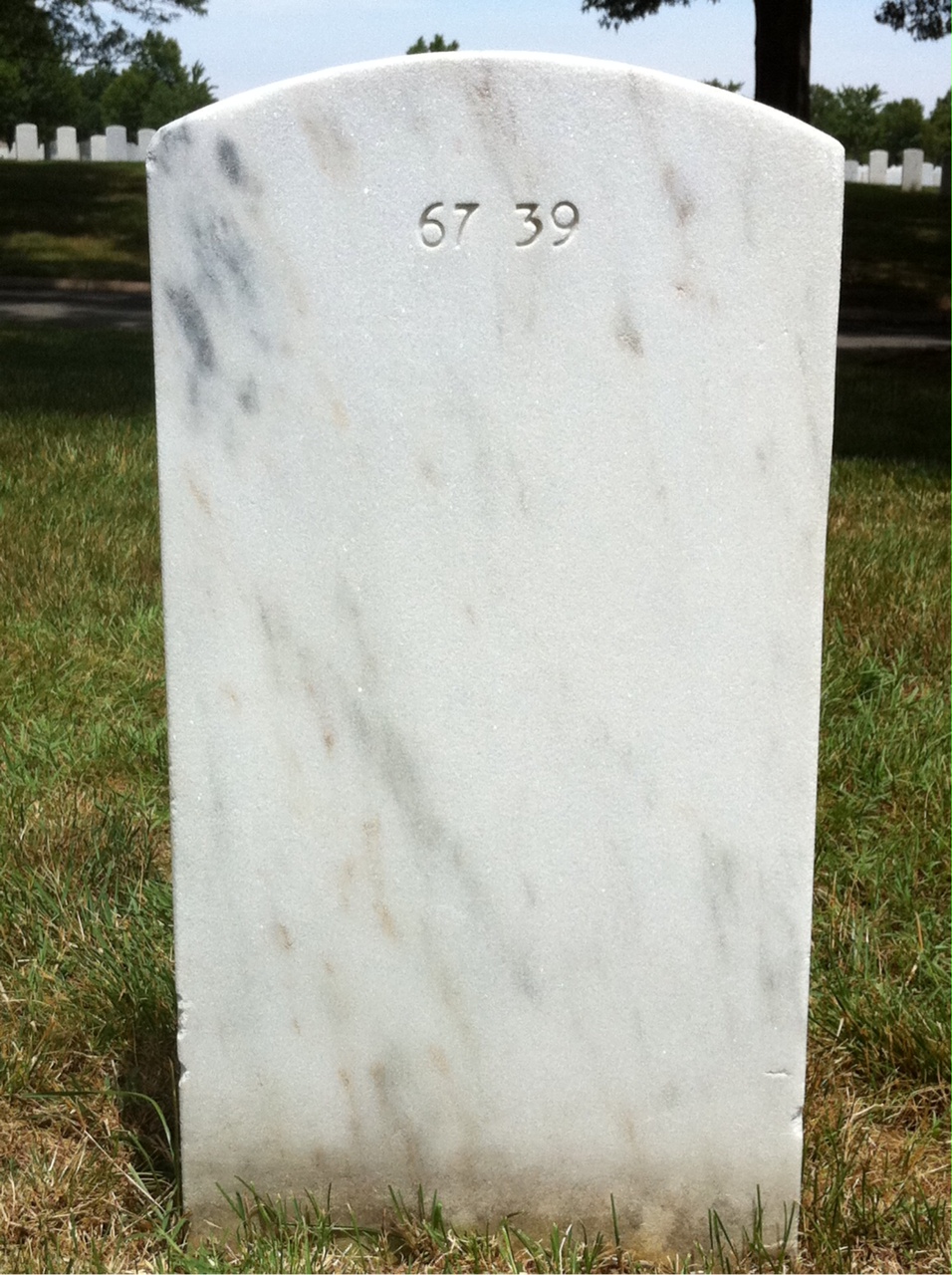 Back of headstone — Maynard Mousley