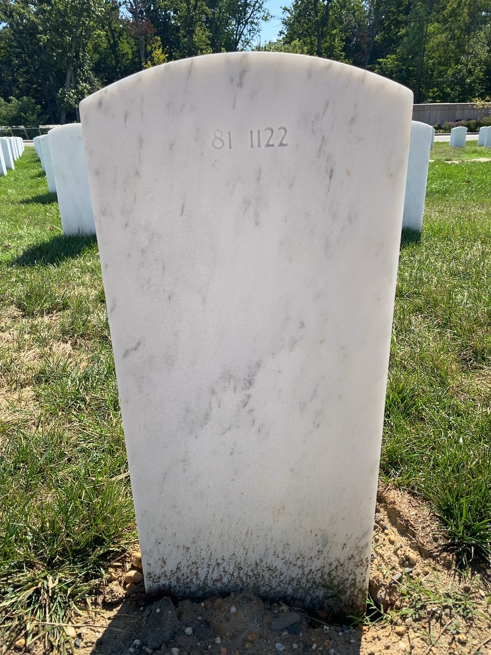 Back of headstone — John Blair