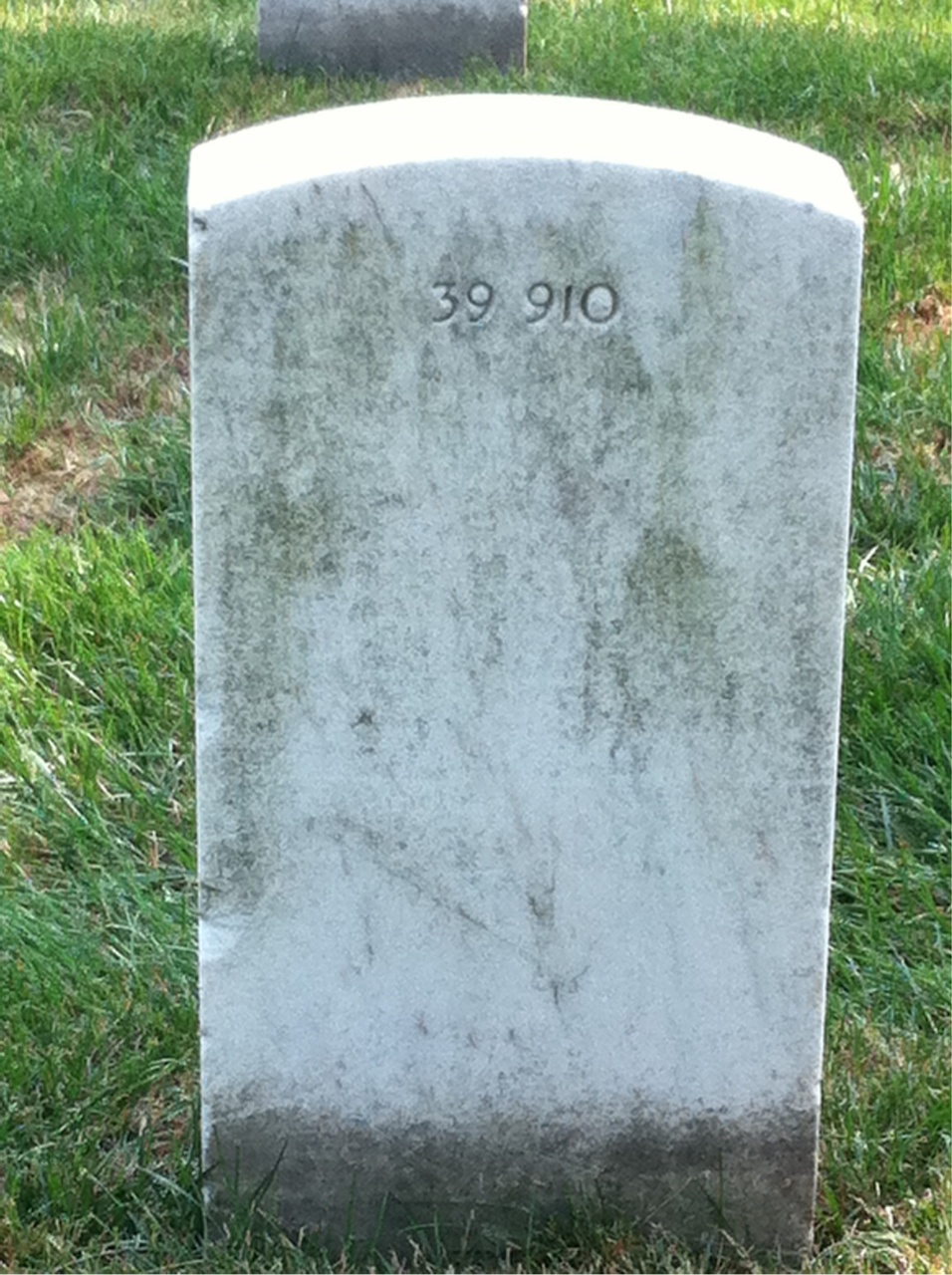 Back of headstone — Walter Bauer