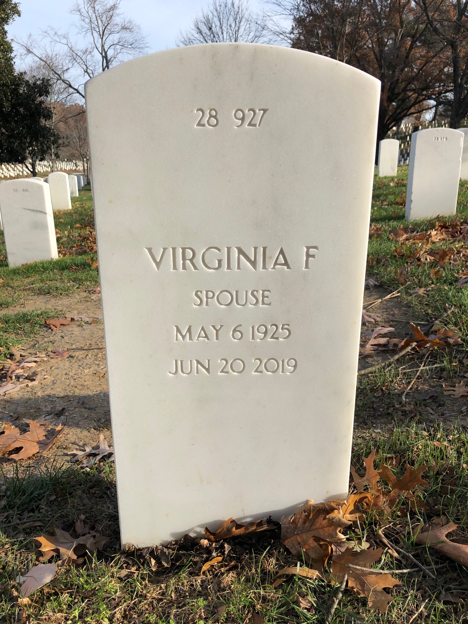 Back of headstone — Lester Newborn