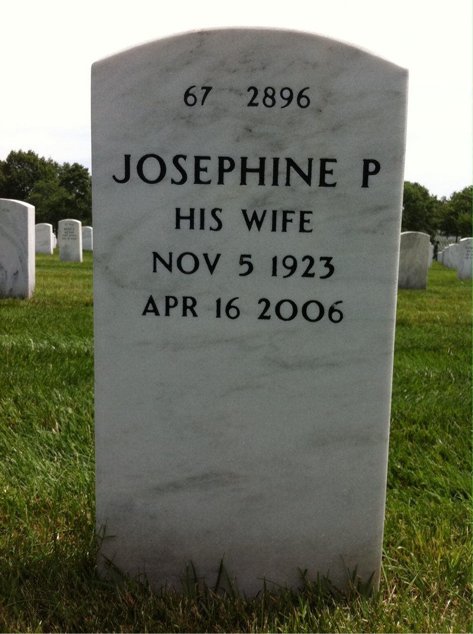 Back of headstone — Joseph Young