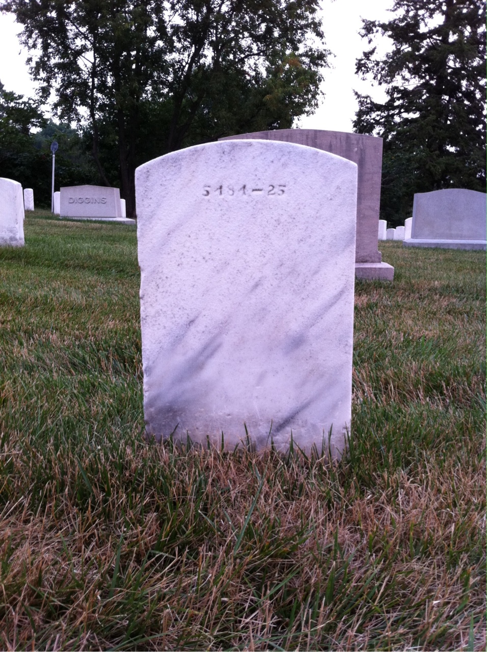 Back of headstone — Emil Moland