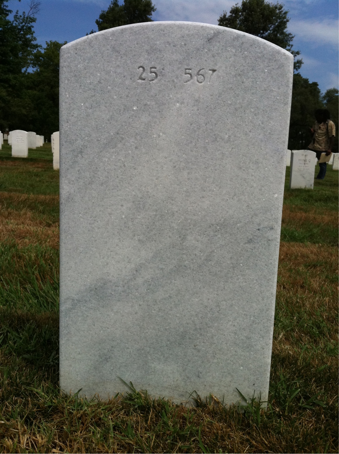 Back of headstone — Richard Ashby