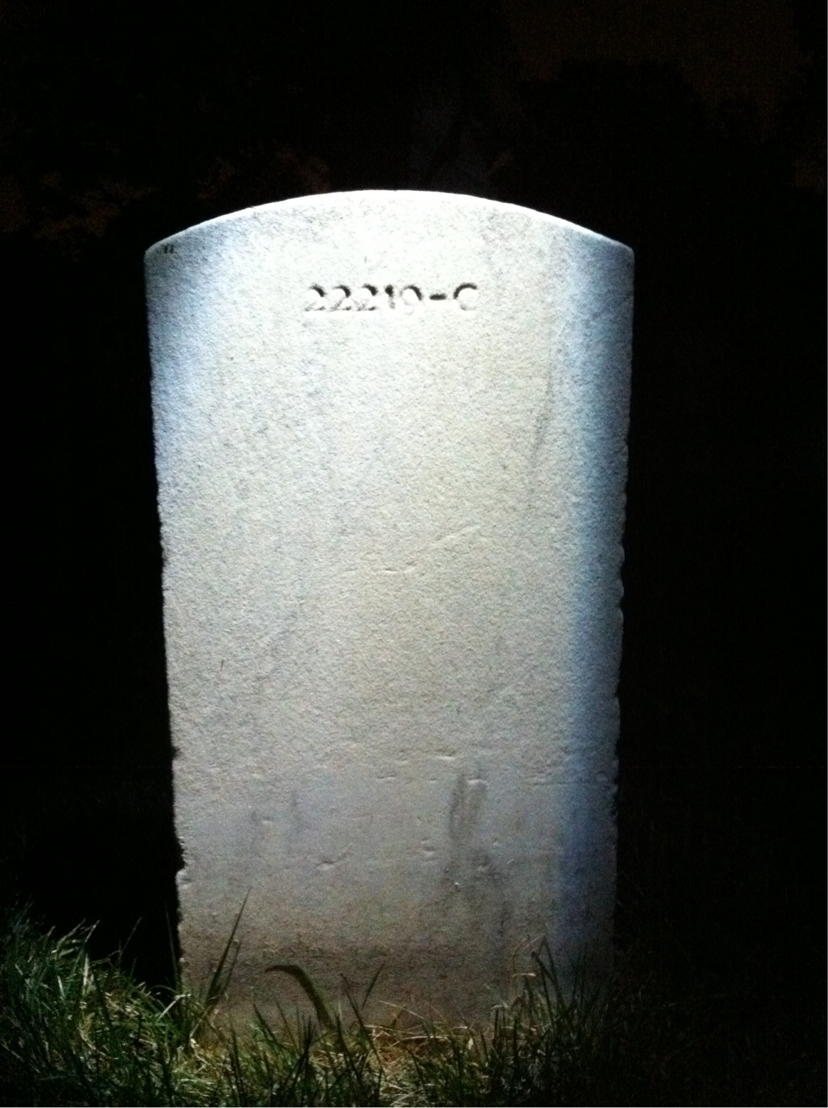 Back of headstone — Shelly Moore