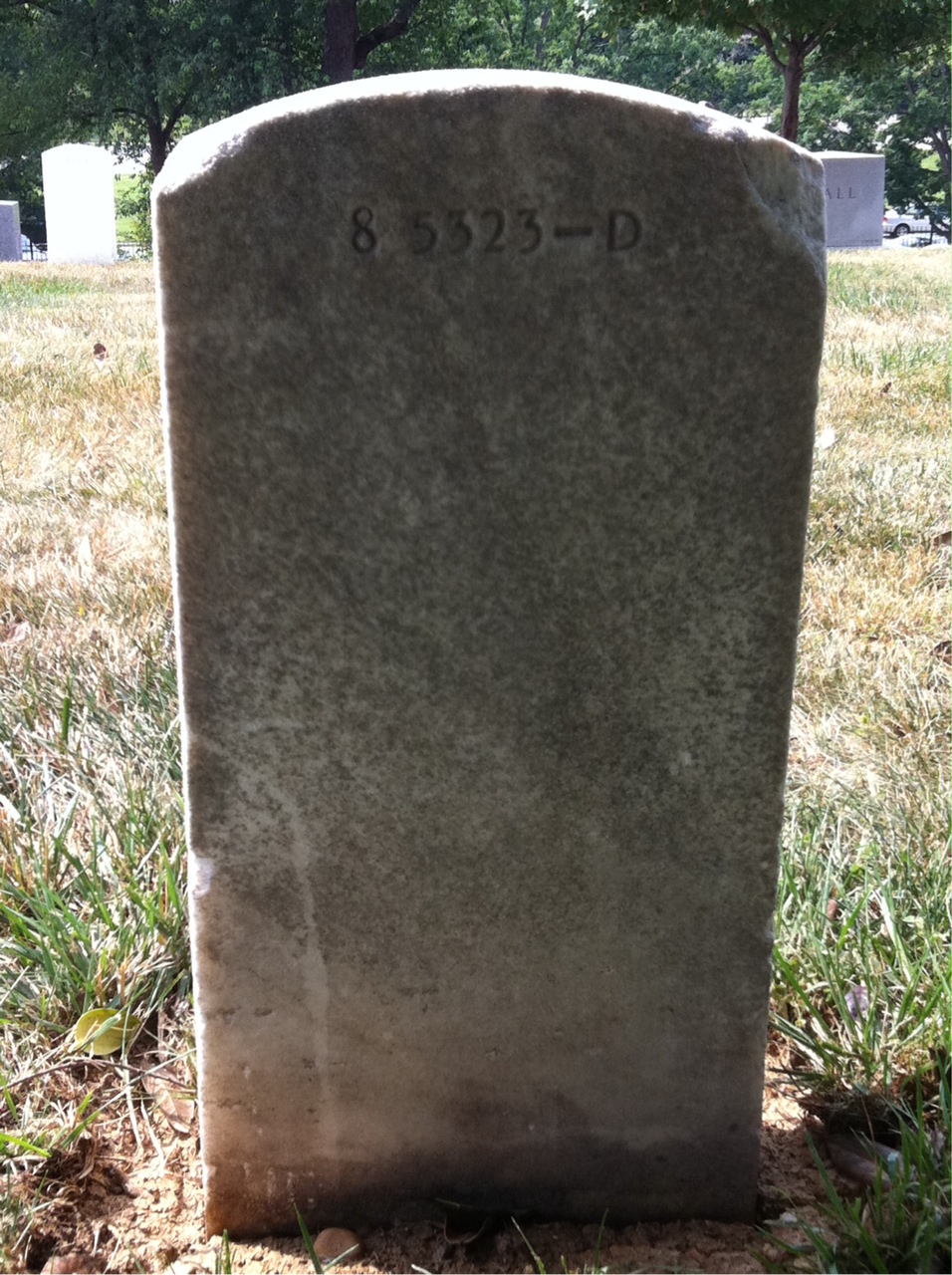 Back of headstone — William Angwin
