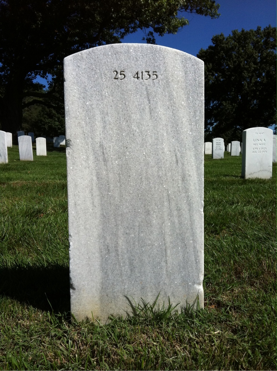 Back of headstone — William Whitney Fogerty