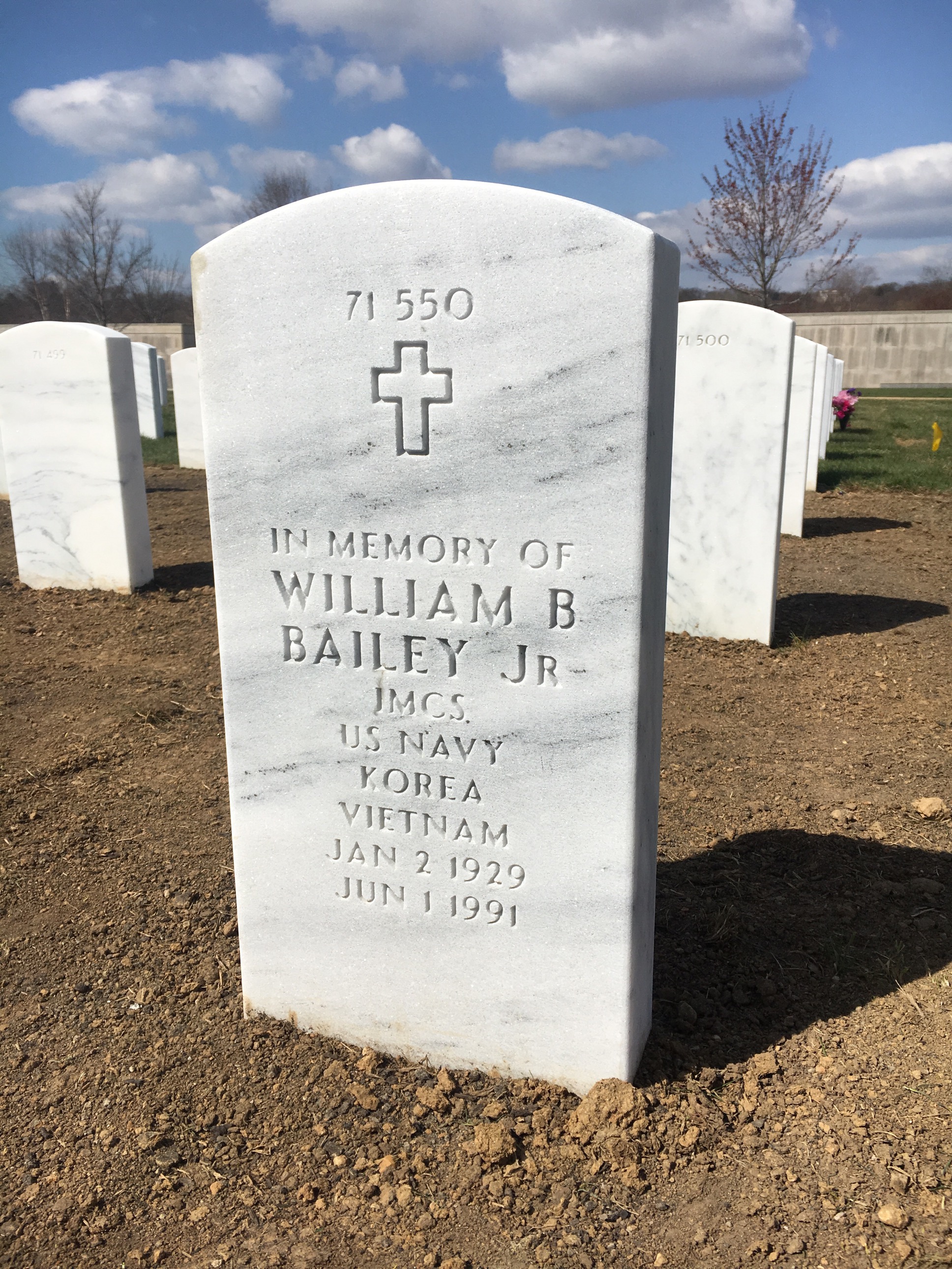 Back of headstone — Vera Bailey