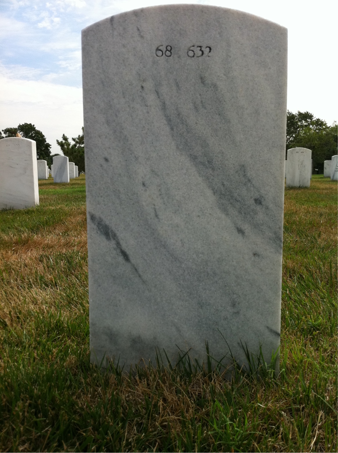 Back of headstone — Ronald Gessner