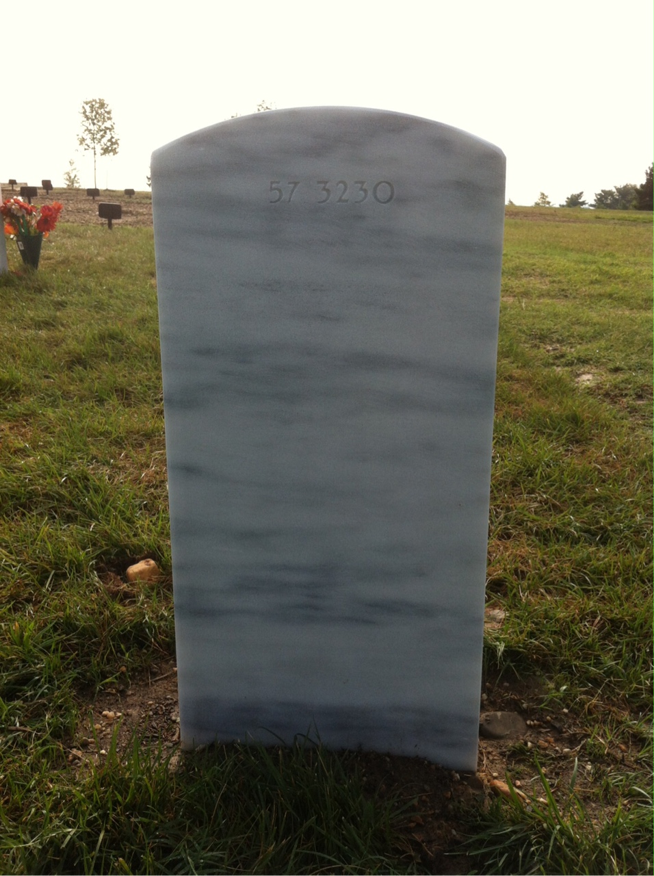 Back of headstone — Mark Mulvihill