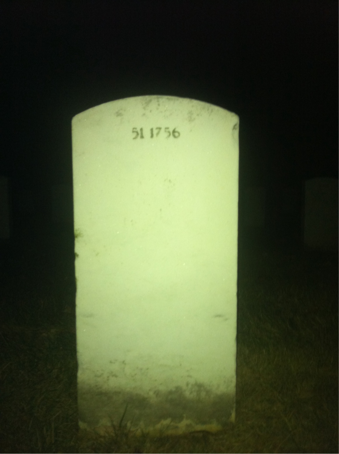 Back of headstone — Richard Armstrong