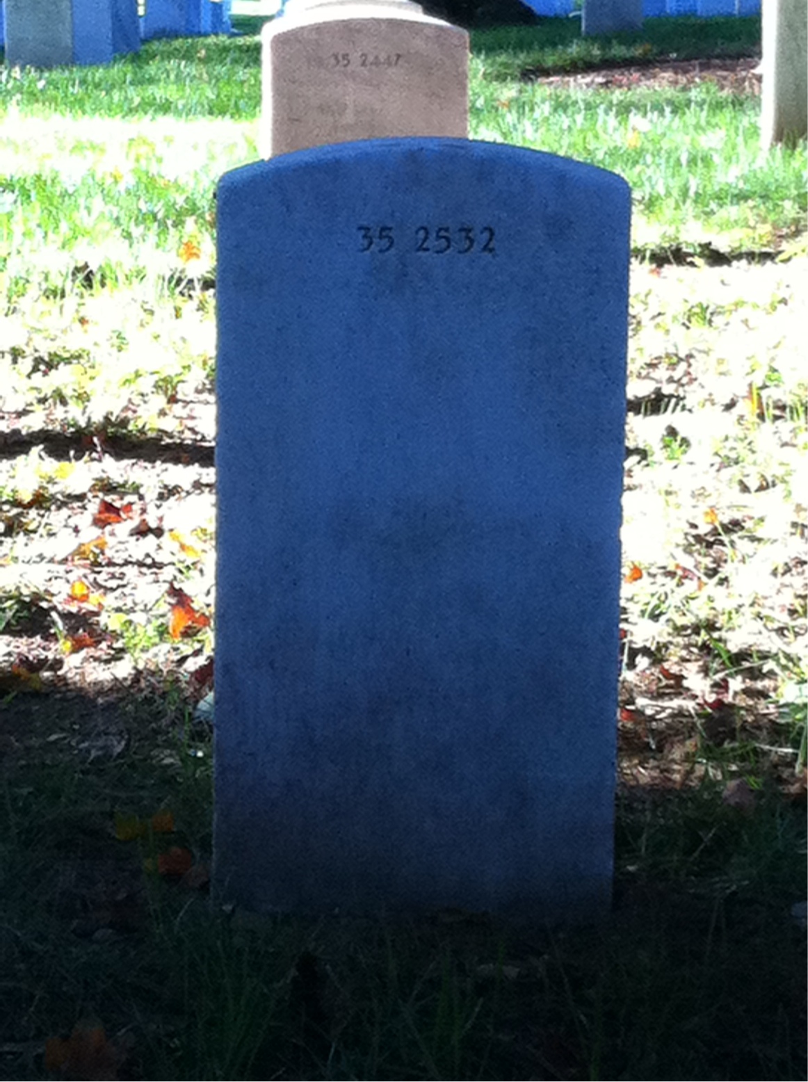 Back of headstone — William Anderson