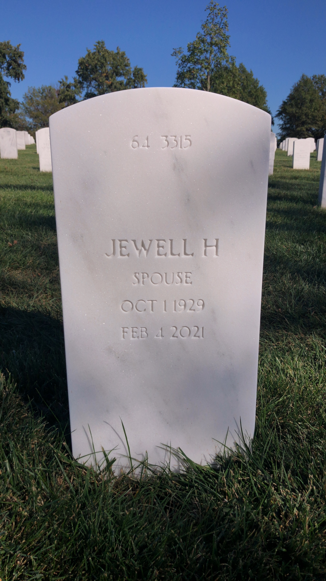 Back of headstone — Eugene Robinson