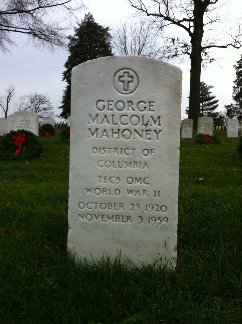 Headstone of George Mahoney