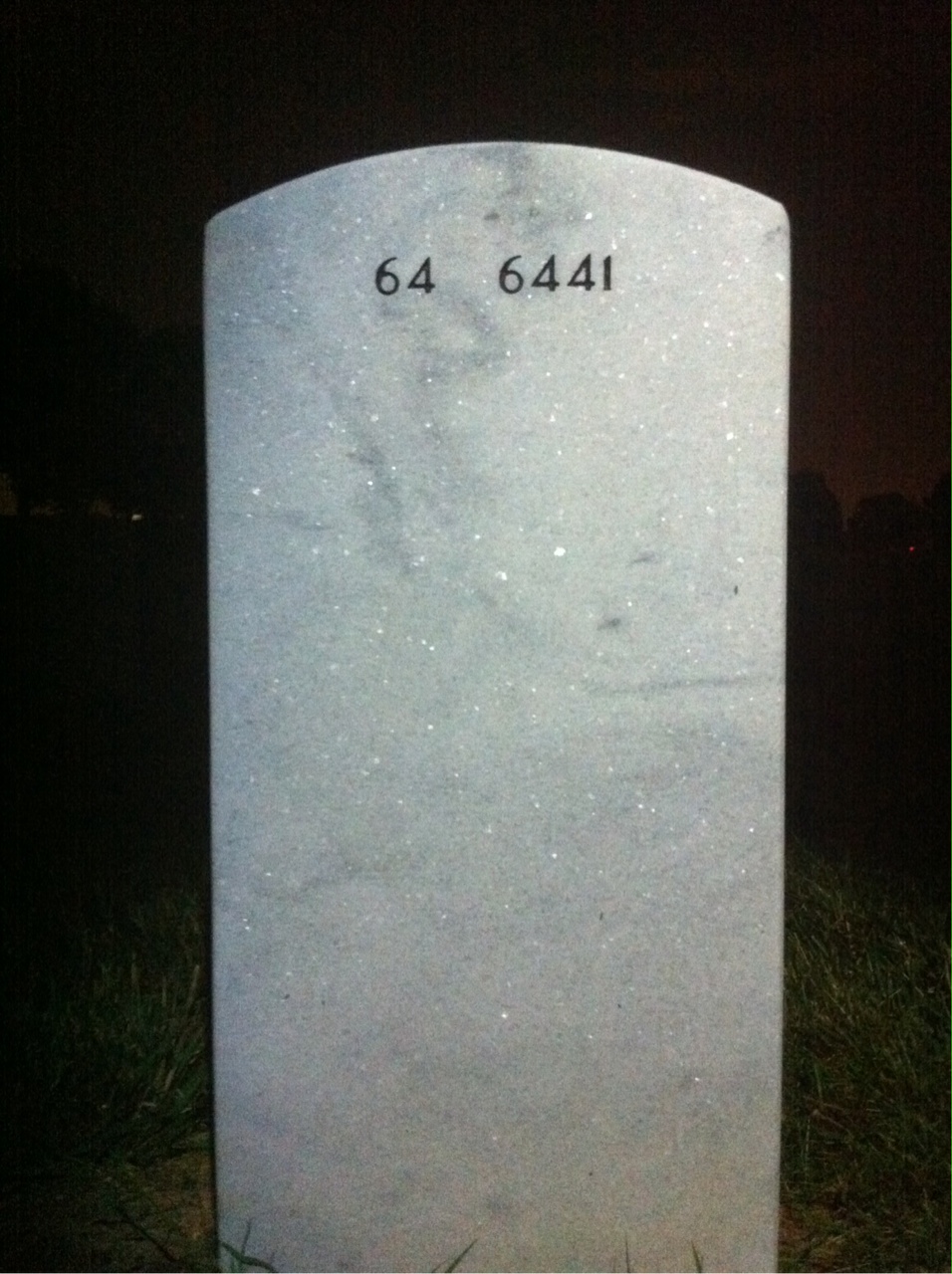 Back of headstone — Charles Cooper