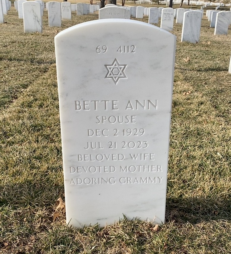 Back of headstone — Louis Hess