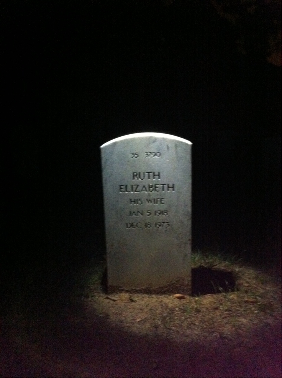 Back of headstone — Joseph Milroy