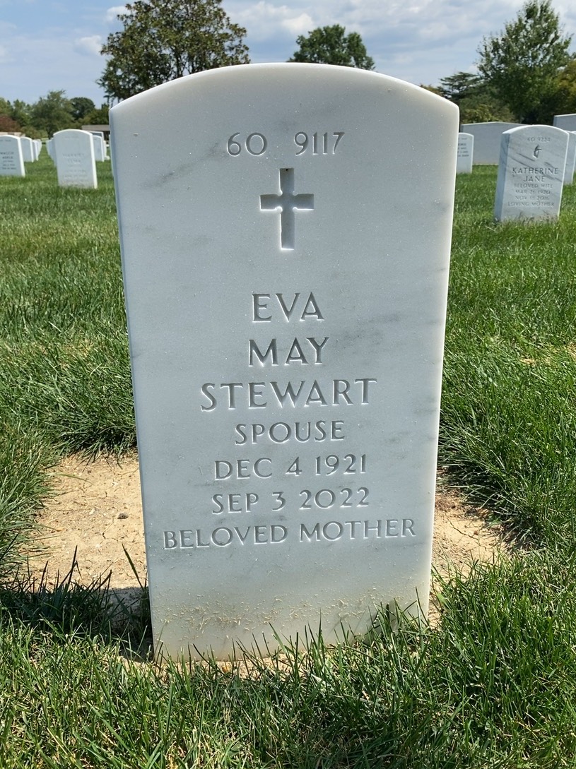 Back of headstone — Lynn Stewart