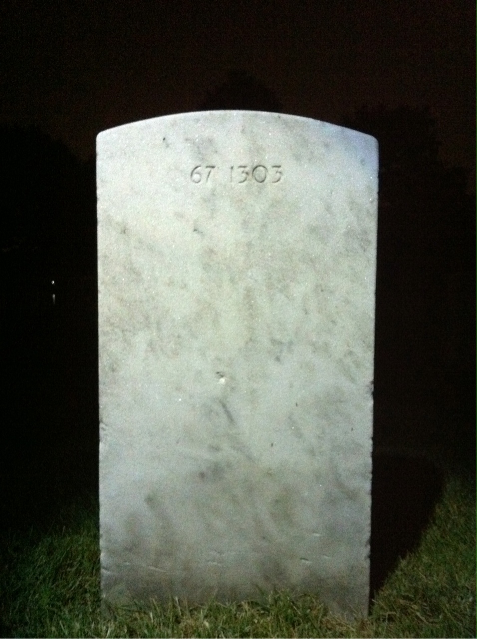 Back of headstone — Jack Murphy