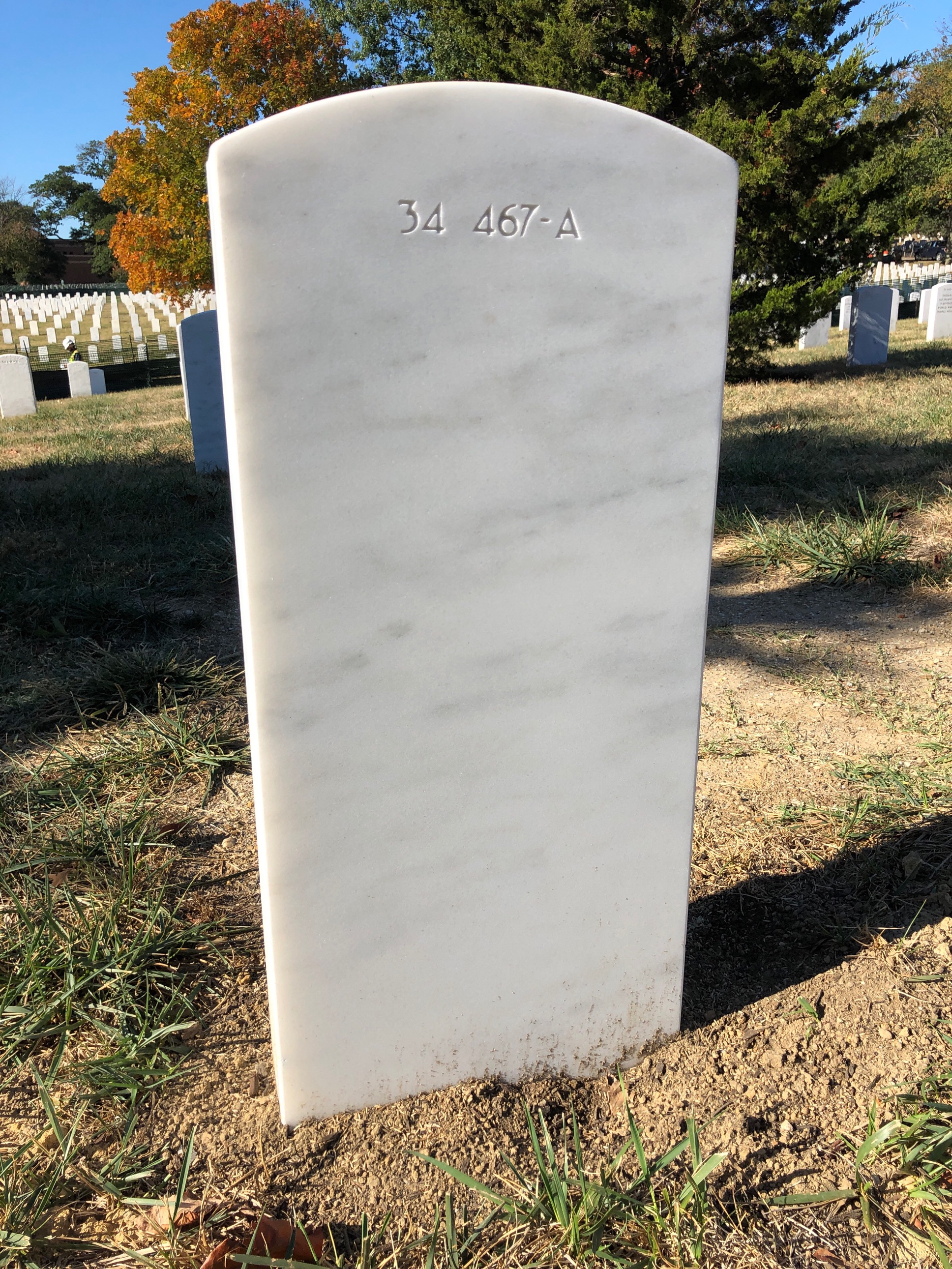 Back of headstone — Edward Alexander