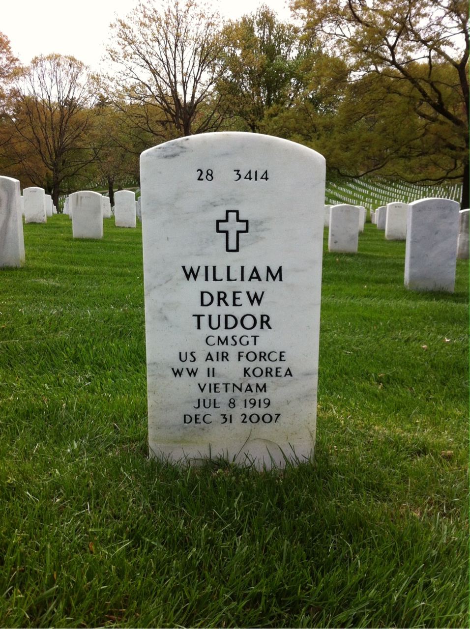 Back of headstone — Jessie Tudor