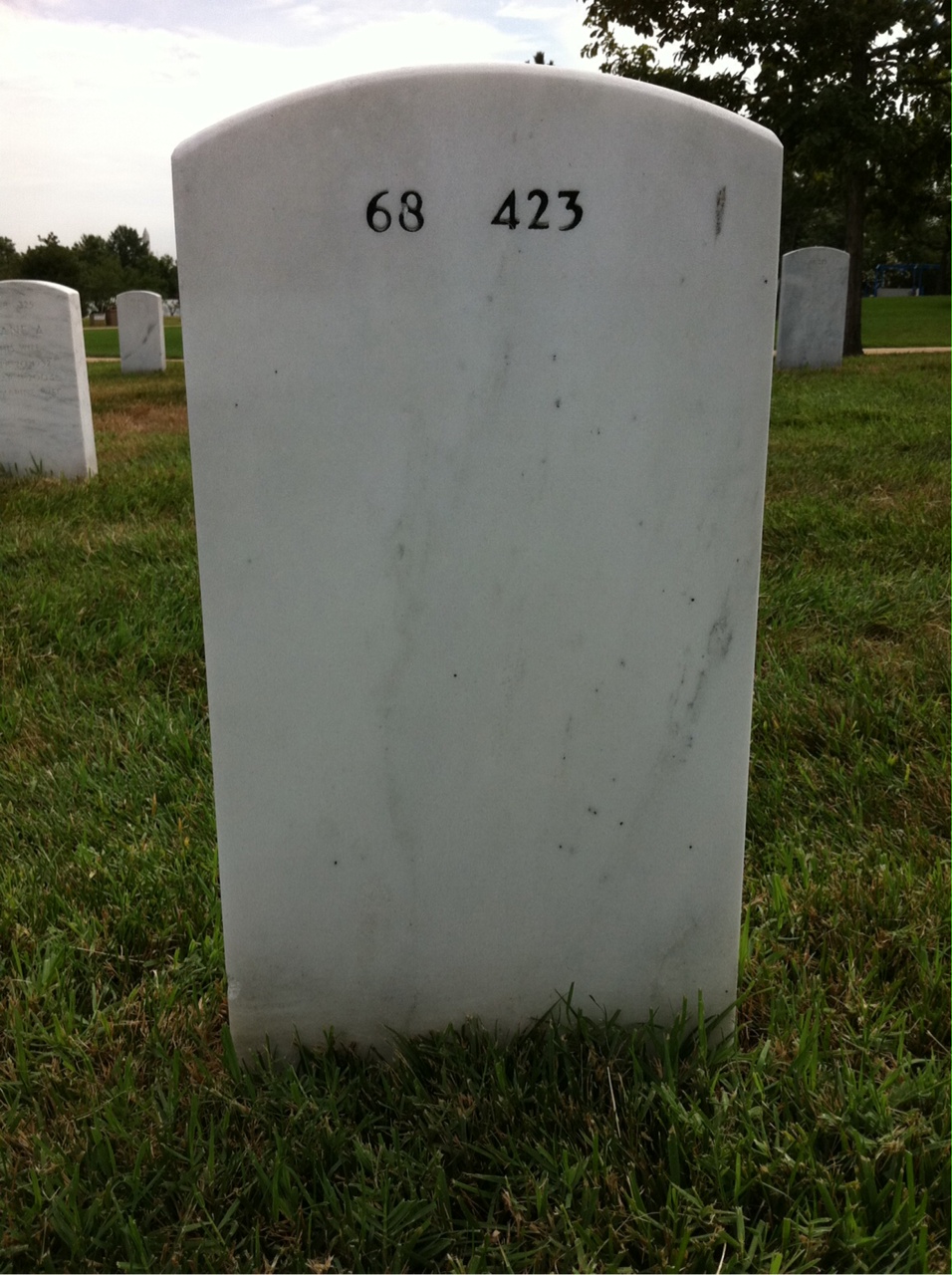 Back of headstone — James Wilson