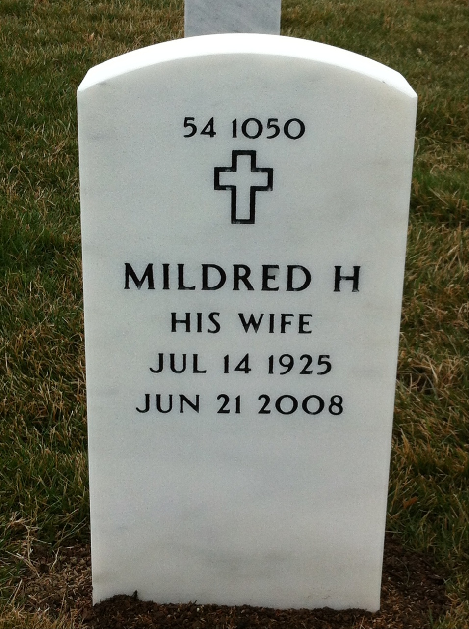 Back of headstone — Richard Larson