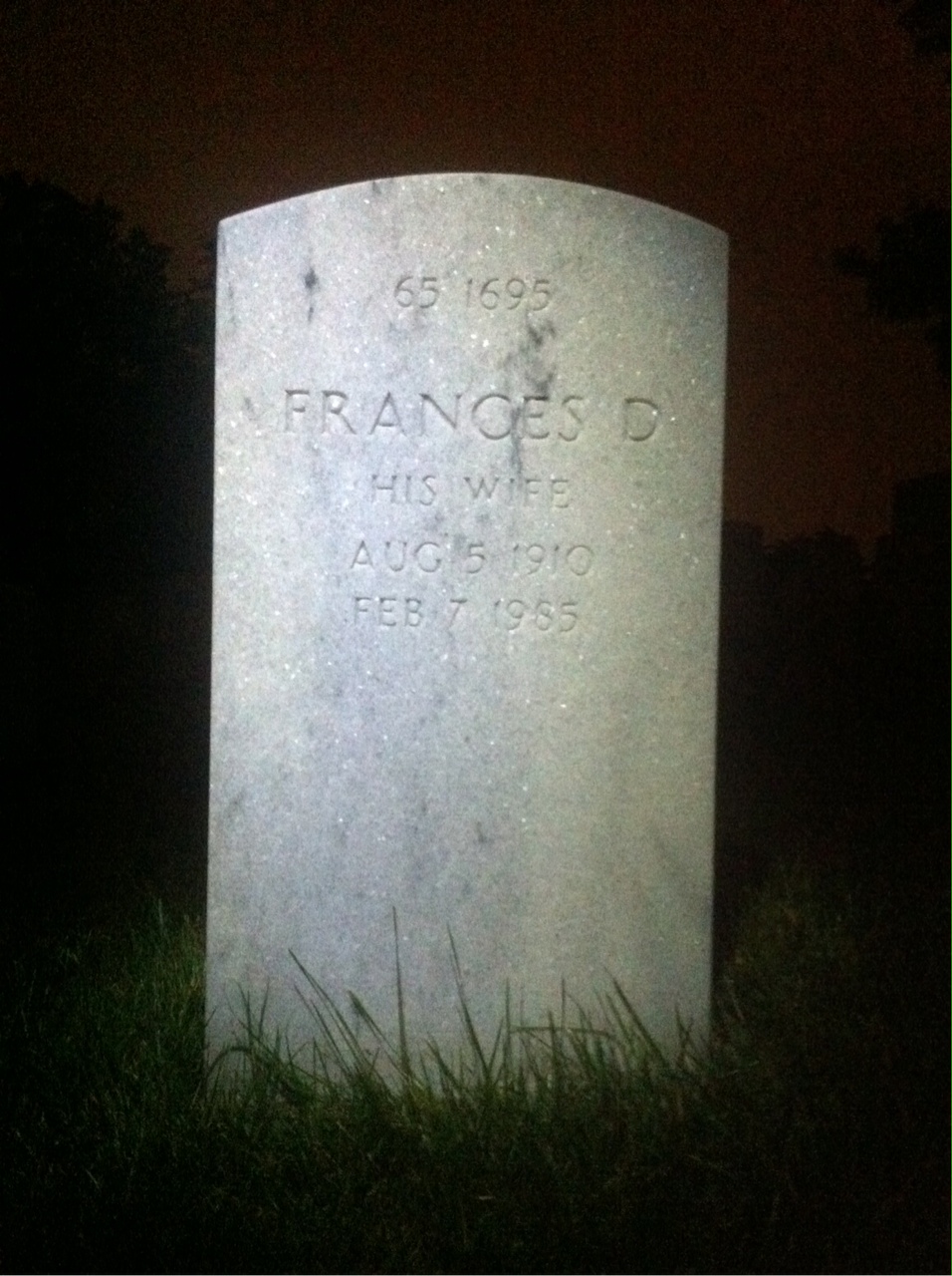 Back of headstone — Robert Duane Knapp