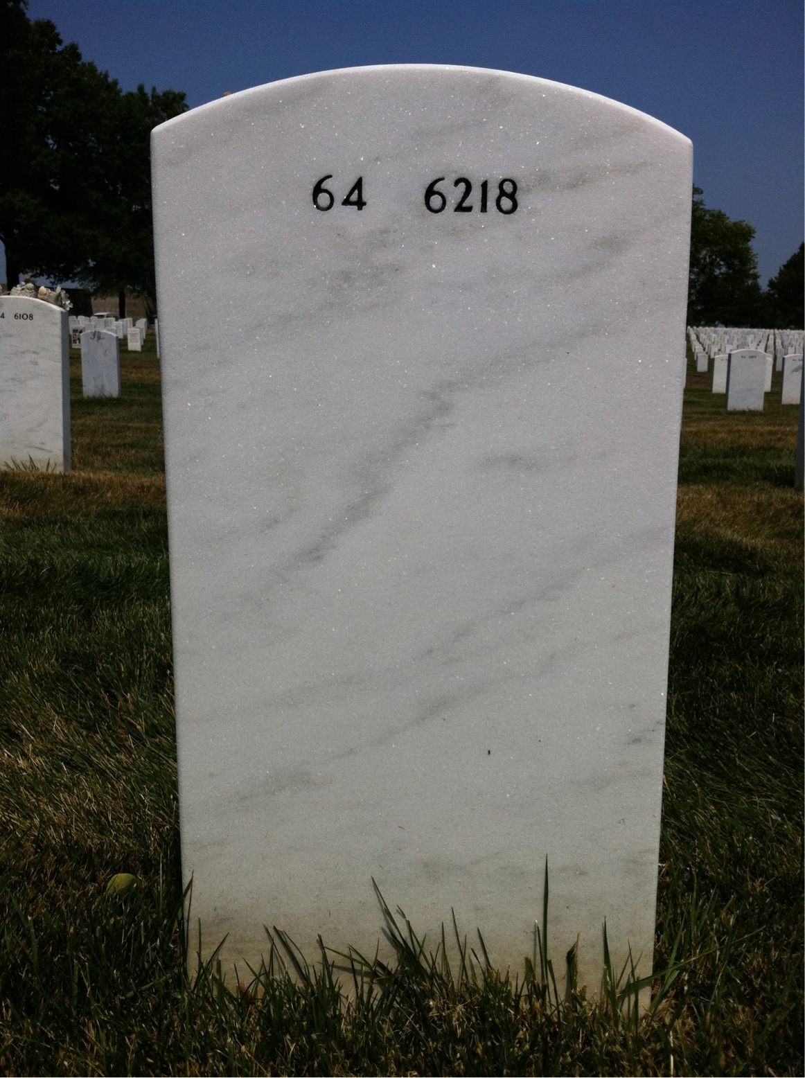 Back of headstone — Patrick Burke